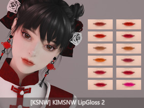 Sims 4 — [KSNW] LipGloss 2 by Kimsnw — 12 Swatches Custom Thumbnail