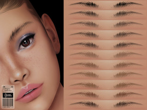 Sims 4 — Eyebrows | N50 by cosimetic — -You can use it with 45 color options to match your favorite tone. -They are