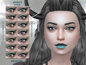 Sims 4 — Jessica Eyes [HQ] by Benevita — Jessica Eyes HQ Mod Compatible 14 Swatches For all age. I hope you like! :)