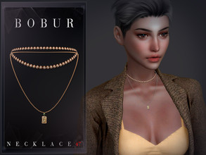 Sims 4 — Double emerald necklace by Bobur2 — Double emerald necklace 8 colors HQ compatible I hope you like it