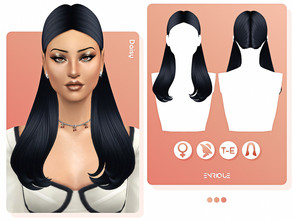 Sims 4 — Daisy Hairstyle by Enriques4 — New Mesh 36 Swatches (Include Ombres) Include Shadow Map All Lods Base Game
