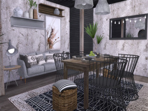 Sims 4 — Lilja Diningroom by Suzz86 — Lilja is a fully furnished and decorated diningroom. Size: 6x6 Value: $ 8,100 Short