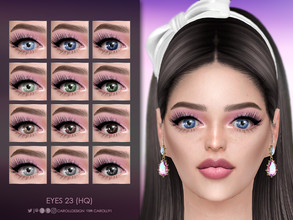 Sims 4 — Eyes 23 (HQ) by Caroll912 — A 12-swatch realistic set of eyes in different shades of blue, green, grey and