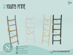 Sims 4 — Young Print Floor lamp ladder lanterns by SIMcredible! — by SIMcredibledesigns.com available at TSR 4 colors +