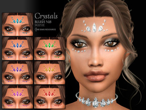 Sims 4 — Crystals Blush N18 by Suzue — -8 Swatches -For Female and Male (All Ages) -HQ Compatible