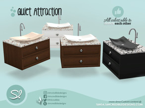 Sims 4 — Quiet Attraction sink by SIMcredible! — by SIMcredibledesigns.com available at TSR 3 colors + variations