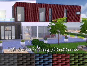 Sims 4 — MB-SolidSiding_Contoura by matomibotaki — MB-SolidSiding_Contoura Modern expressive wall cladding in staggered