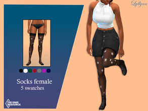 Sims 4 — Socks female Sandra by LYLLYAN — Socks female in 7 swatches.