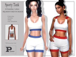 Sims 4 — Sporty Tank by pizazz — Sporty Tank Top for your sims 4 game. image above was taken in game so that you can see