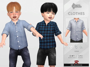 Sims 4 — Formal Shirt 05 for Toddler by remaron — Formal shirt for Toddler in The Sims 4 ReMaron_T_FormalShirt05 MESH