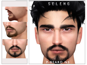 Sims 4 — [Patreon] P-Beard N5 by Seleng — HQ compatible beard with 21 colours, available for Teen to Elder.