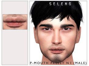 Sims 4 — [Patreon] P-Mouth Preset N2 (male) by Seleng — -Cas lips preset- Male only Teen to Elder Custom Thumbnail It