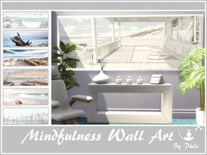 Sims 4 — Mindfulness Wall  Art [Mesh Required] by philo — Mindfulness wide wall arts for yoga studio. You might also like