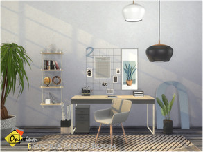 Sims 4 — Emporia Study Room by Onyxium — Onyxium@TSR Design Workshop Study Room Collection | Belong To The 2022 Year