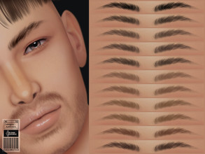 Sims 4 — Eyebrows | N52 by cosimetic — -You can use it with 45 color options to match your favorite tone. -They are