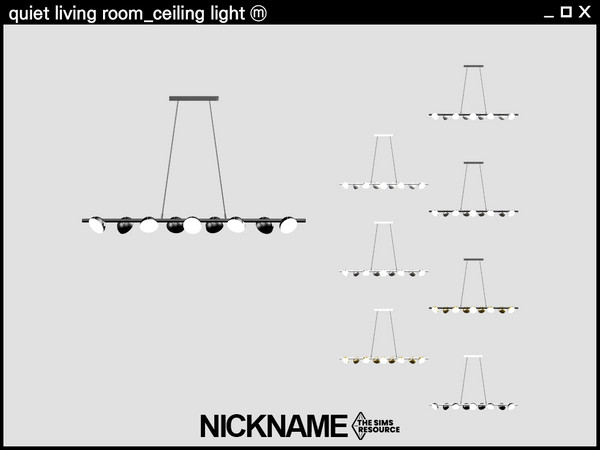 Sims 4 — quiet living room ceiling light M by NICKNAME_sims4 — quiet and modern living room set 17 package files. -quiet