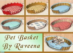 Sims 2 — Pet Basket Set by Raveena — A lovely collection of pet baskets. Much more colorful then the Maxis ones.