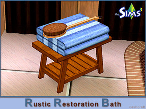 Sims 3 — Rustic Restoration Bath Brush by Cashcraft — It's a faux boar bristle bath brush with a couple of ultra soft