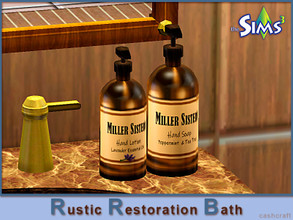 Sims 3 — Rustic Restoration Bath Hand Soap by Cashcraft — The famous Miller Sisters hand soap and lotion set, made with