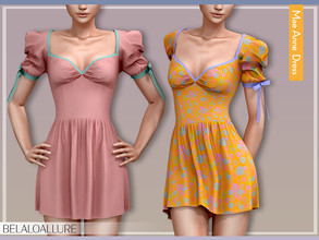 Sims 4 — Belaloallure_Mae Anne dress (patreon) by belal19972 — Simple Mini ribbon dress for your sims ,enjoy :) 