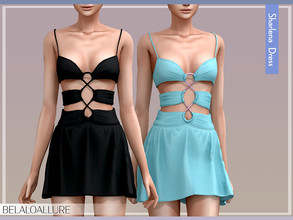 Sims 4 — [Patreon] Belaloallure_Sharlena Dress by belal19972 — Mini cut out dress , enjoy :)