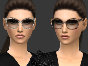 Sims 4 — Oval acetat frame sunglasses by Natalis — Oval acetat frame sunglasses. 7 recolor options. Female teen- adult-