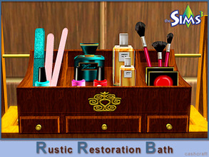 Sims 3 — Rustic Restoration Bath Makeup Case by Cashcraft — Store your favorite cosmetics and perfumes in this elegant