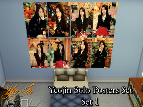 Sims 4 — Yeojin(Loona) Solo Posters Set 1 - REQUIRES MESH by PhoenixTsukino — Set of posters featuring KPOP idol Yeojin