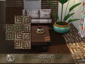 Sims 4 — Decor Wood Panel floor set by Emerald — Liven up your home with this modern wood panel.