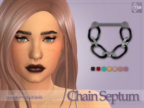 Sims 4 — Chain Septum Ring by SunflowerPetalsCC — A chain shaped septum ring. Comes in 7 colors.