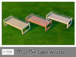 Sims 4 — PP coffee table by so87g — cost: 80$, 3 colors, you can find it in surfaces - coffee table NEW features of the