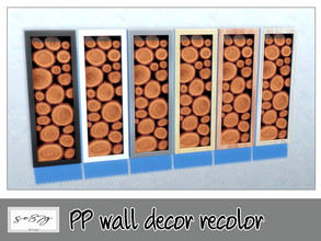 Sims 4 — PP wall decor by so87g — cost: 250$, 6 colors, you can find it in decor - sculpture (wall) NEW features of the