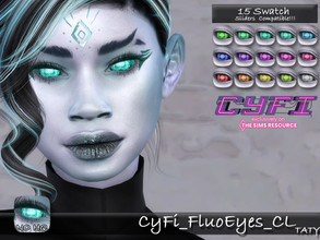 Sims 4 — CyFi_FluoEyes_CL by tatygagg — Fluorescent Eyes for your sims. - Female, Male - Human, Alien - Toddler to Elder
