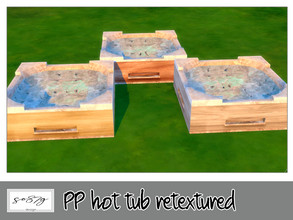 Sims 4 — PP hot tub by so87g — - PP hot tub: cost: 300$, 6 colors, you can find it in entertainment - activity (outdoor)