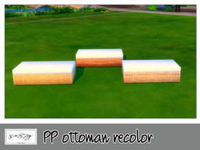 Sims 4 — PP ottoman by so87g — 300$, 3 colors, you can find it in comfort - seating (outdoor) NEW features of the object: