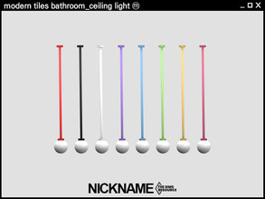 Sims 4 — [NICKNAME] modern tiles bathroom_ceiling light M by NICKNAME_sims4 — 13 package files. -modern tiles
