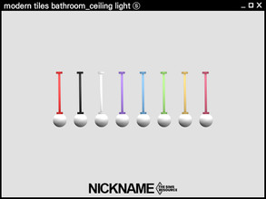 Sims 4 — [NICKNAME] modern tiles bathroom_ceiling light S by NICKNAME_sims4 — 13 package files. -modern tiles