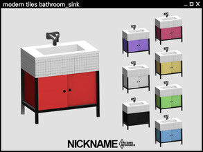 Sims 4 — [NICKNAME] modern tiles bathroom_sink by NICKNAME_sims4 — 13 package files. -modern tiles bathroom_bathtub