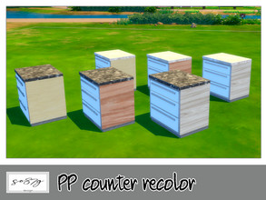 Sims 4 — PP counter by so87g — cost: 300$, 6 colors, you can find it in surface - counter NEW features of the object:
