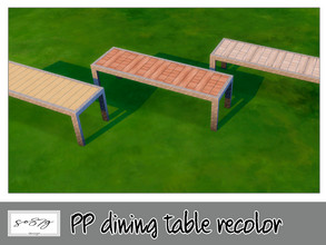Sims 4 — PP dining table by so87g — cost: 500$, 3 colors, you can find it in surface - dining table NEW features of the