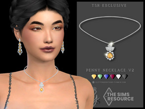 Sims 4 — Penny Necklace v2 by Glitterberryfly — Version 2 of the Penny necklace, a little more casual