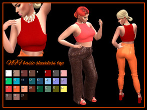 Sims 4 — Basic sleeveless top by Nadiafabulousflow — Hi guys! This upload its a basic sleeveless top - New mesh -
