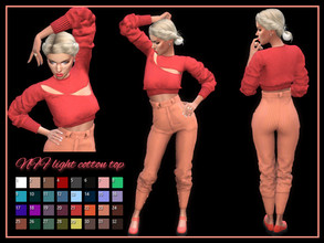Sims 4 — Light cotton top by Nadiafabulousflow — Hi guys! This upload its a light cotton blouse - New mesh - Compatible