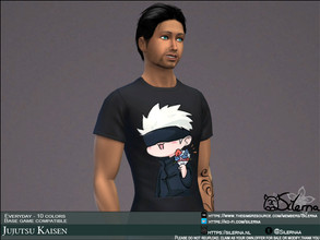 Sims 4 — Jujutsu Kaisen Shirt by Silerna — - Base game compatible - Everyday - Teen - Young adult - adult - elder - 10