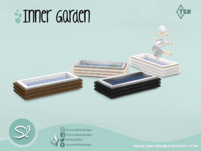 Sims 4 — Inner Garden fountain box by SIMcredible! — by SIMcredibledesigns.com available at TSR 4 colors variations