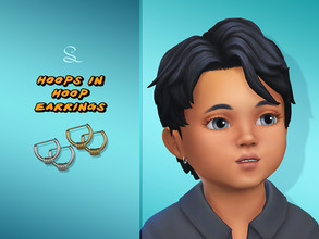 Sims 4 — Hoops In Hoop Earrings for Toddlers by simlasya — All LODs New mesh 5 swatches For toddlers HQ compatible Custom