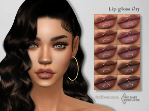 Sims 4 — Lip gloss N17 by coffeemoon — 11 color options for female only: teen, young, adult, elder HQ mod compatible