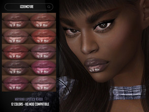Sims 4 — IMF Mayana Lipstick N.408 by IzzieMcFire — Mayana Lipstick N.408 contains 12 colors in hq texture. Standalone