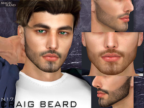 Sims 4 — [Patreon] Craig Beard N17 by MagicHand — Stubble beard in 13 colors - HQ Compatible. Preview - CAS thumbnail