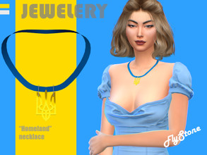 Sims 4 — "Homeland" necklace by FlyStone — From my heart to your. Coat of arms of Ukraine - one of the three